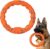 5_Dog Ring Toy, Tough Dog Toy, Dog Ring Chew Toy for Aggressive Chewers, Indestructible Dog Flying Discs for Throwing Catching, Water Floating Dog Training Ring for Medium Large Breeds, Orange