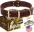 1_ADITYNA Heavy Duty Leather Dog Collar – Soft and Strong Leather Dog Collar for All Dog Breeds (Large: Fit 17″ – 23″ Neck, Brown – Gold Colored Buckle)