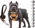 1_Personalized Custom No Pull Dog Harness Leash Set with Name Phone Number-Heavy Duty Reflective Soft Padded Dog Vest Harness with Easy Control Handle for Small Medium Large Dog-2 Leash Attachments