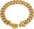 1 Gold Dog Chain Collar Walking Metal Chain Collar with Design Secure Buckle,18K Cuban Link Strong Heavy Duty Chew Proof for Small Dogs(19MM