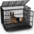 9d_LEMBERI 48/38 inch Heavy Duty Indestructible Dog Crate, Escape Proof Dog Cage Kennel with Lockable Wheels,High Anxiety Double Door,Extra Large Crate Indoor for Large Dog with Removable Tray